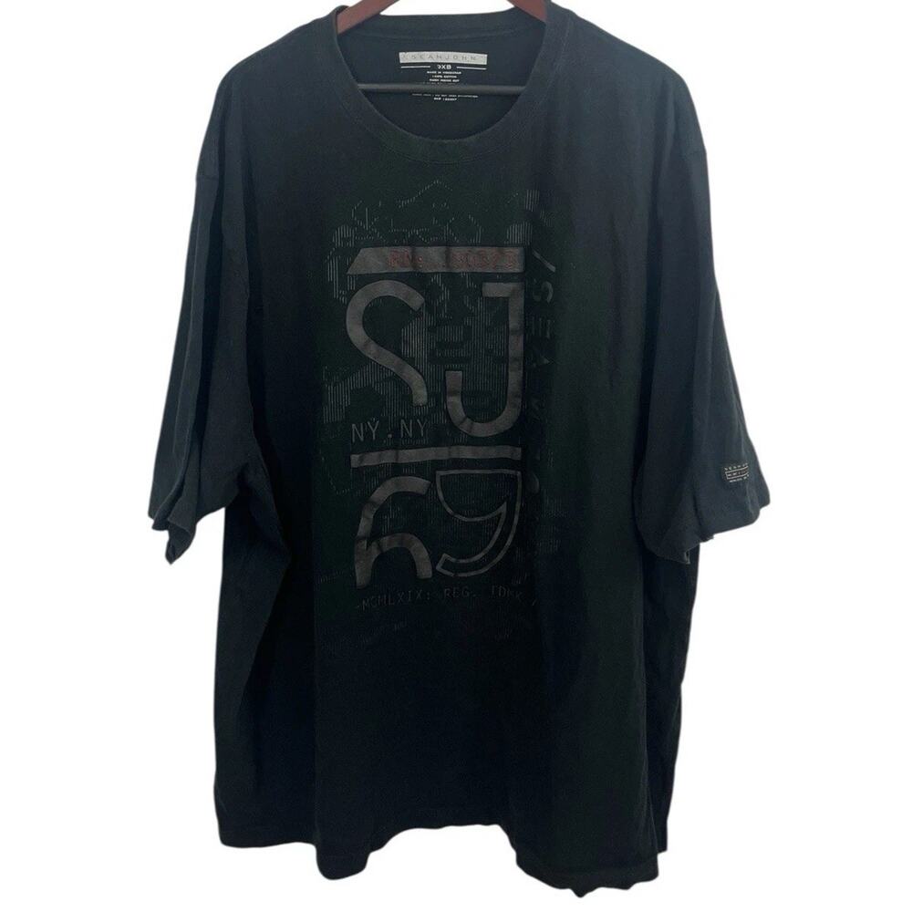 Sean John Black T-Shirt Raised Graphic 3XB NY Streetwear Y2K Hip Hop Men’s